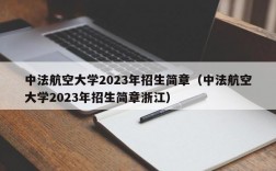 中法航空大学2023年招生简章（中法航空大学2023年招生简章浙江）